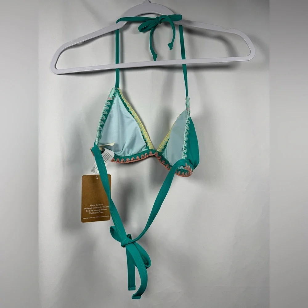 Hobie Bikini Top Green With Colorful Trim